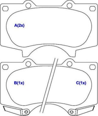 EUROREPAR 1643072180 - Brake Pad Set, disc brake autospares.lv