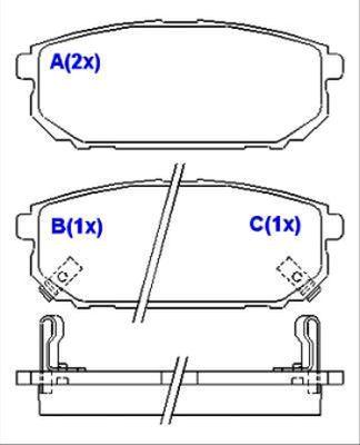 EUROREPAR 1643077780 - Brake Pad Set, disc brake autospares.lv