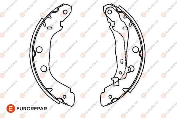 EUROREPAR 1643204580 - Brake Shoe Set autospares.lv