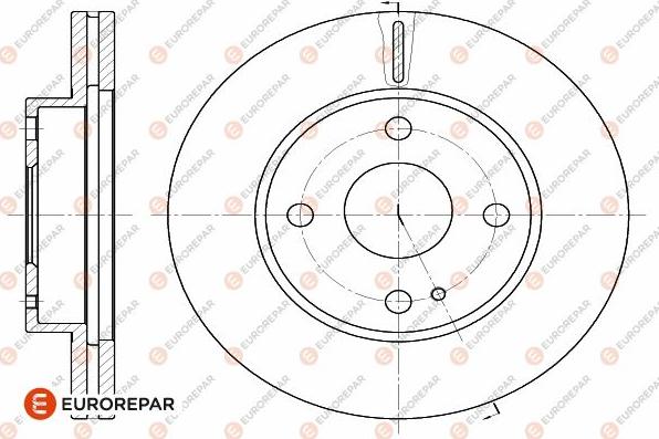 EUROREPAR 1642755880 - Brake Disc autospares.lv