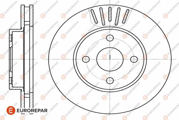 EUROREPAR 1642756880 - Brake Disc autospares.lv