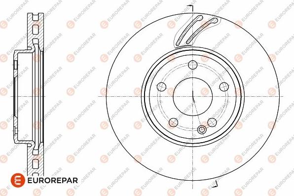 EUROREPAR 1642751480 - Brake Disc autospares.lv