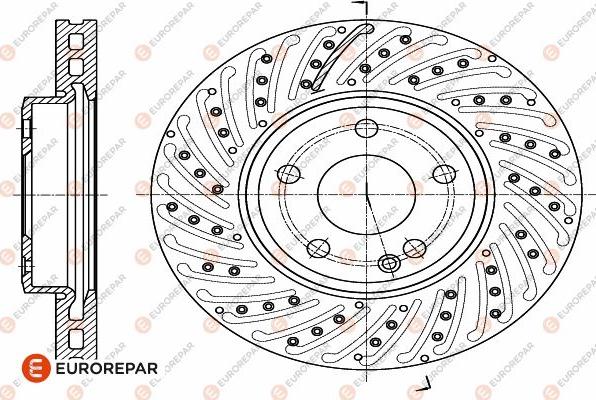 EUROREPAR 1642751180 - Brake Disc autospares.lv