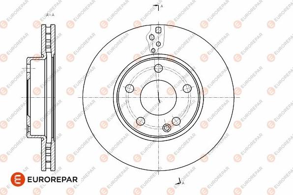 EUROREPAR 1642751380 - Brake Disc autospares.lv