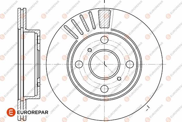 EUROREPAR 1642753280 - Brake Disc autospares.lv