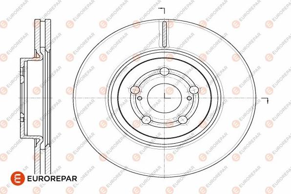 EUROREPAR 1642757680 - Brake Disc autospares.lv