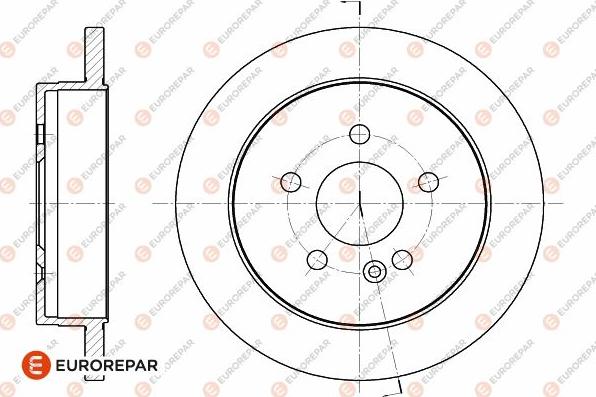 EUROREPAR 1642769080 - Brake Disc autospares.lv