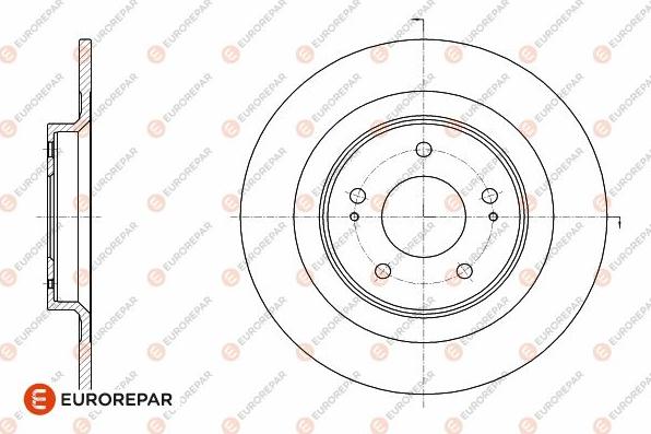 EUROREPAR 1642766980 - Brake Disc autospares.lv