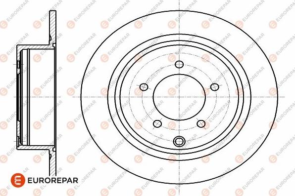 EUROREPAR 1642766880 - Brake Disc autospares.lv