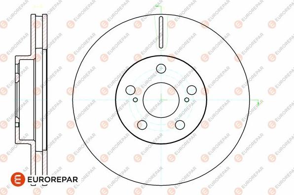 EUROREPAR 1642760280 - Brake Disc autospares.lv