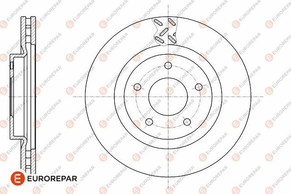 EUROREPAR 1642761880 - Brake Disc autospares.lv