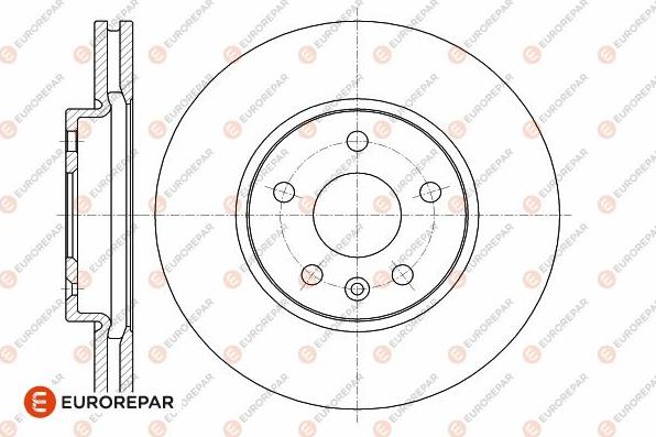 EUROREPAR 1642762680 - Brake Disc autospares.lv