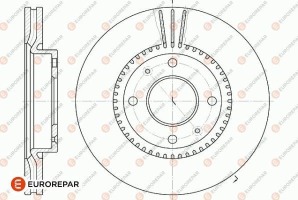 EUROREPAR 1642779180 - Brake Disc autospares.lv