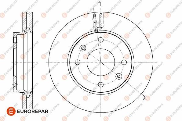 EUROREPAR 1642779280 - Brake Disc autospares.lv