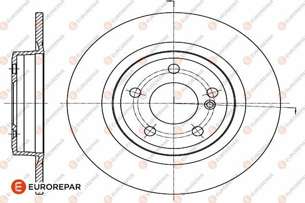 EUROREPAR 1642775180 - Brake Disc autospares.lv