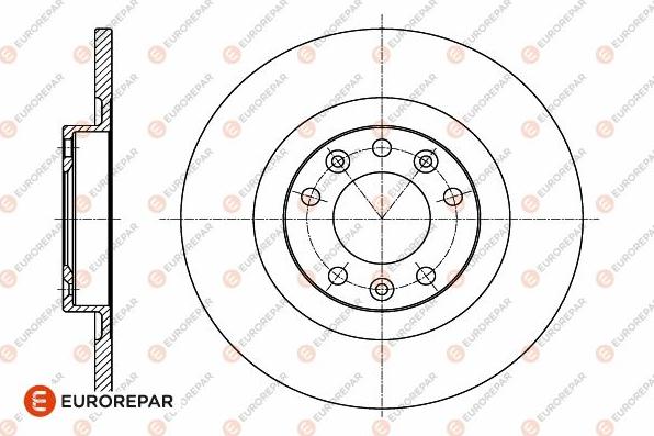 EUROREPAR 1642776480 - Brake Disc autospares.lv