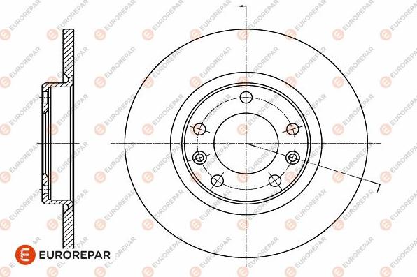 EUROREPAR 1642776380 - Brake Disc autospares.lv