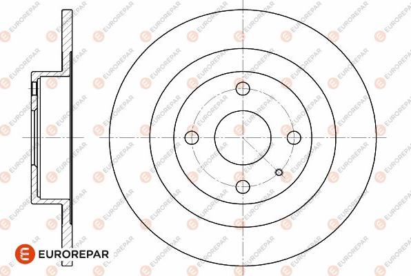 EUROREPAR 1642771280 - Brake Disc autospares.lv