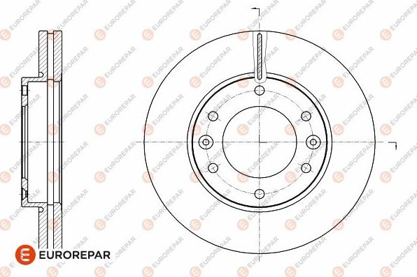 EUROREPAR 1642778580 - Brake Disc autospares.lv