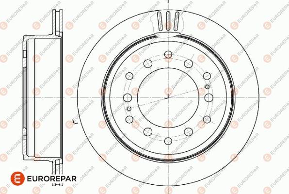 EUROREPAR 1642778180 - Brake Disc autospares.lv