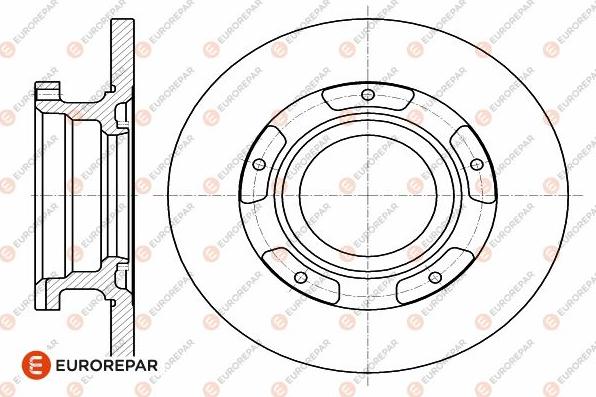 EUROREPAR 1642778880 - Brake Disc autospares.lv