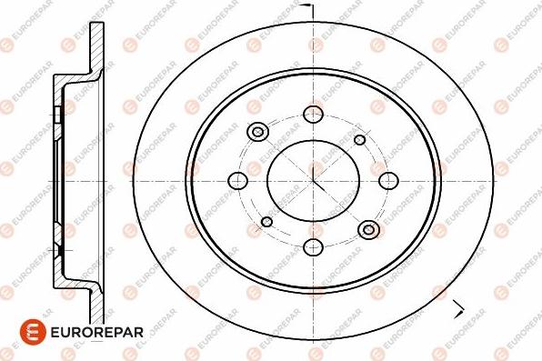 EUROREPAR 1642772480 - Brake Disc autospares.lv