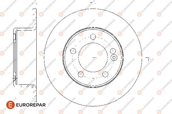 EUROREPAR 1667855080 - Brake Disc autospares.lv