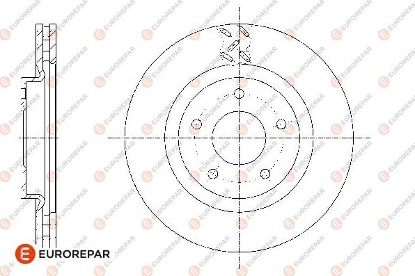 EUROREPAR 1667850180 - Brake Disc autospares.lv