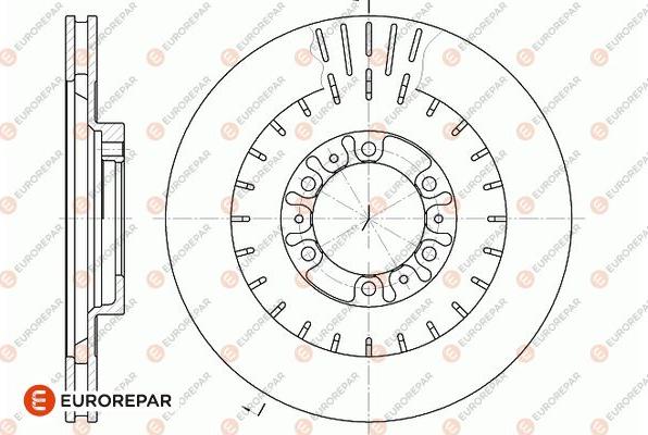 EUROREPAR 1667850880 - Brake Disc autospares.lv