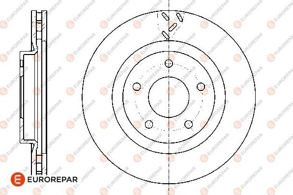 EUROREPAR 1667851380 - Brake Disc autospares.lv