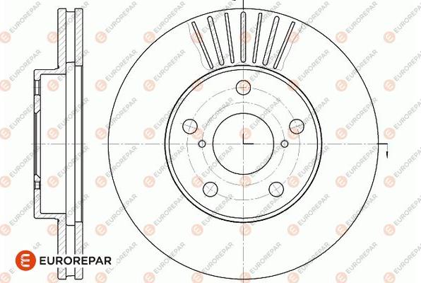 EUROREPAR 1667858080 - Brake Disc autospares.lv