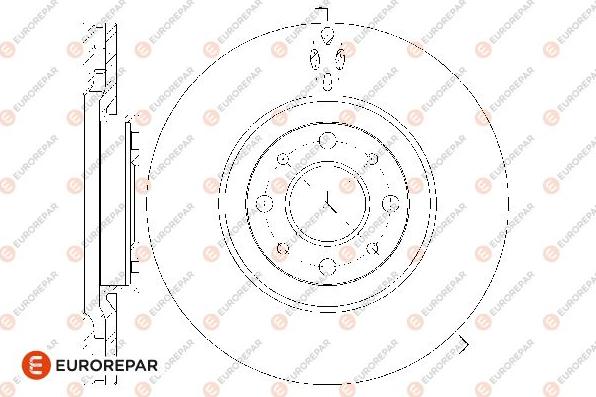 EUROREPAR 1667858380 - Brake Disc autospares.lv