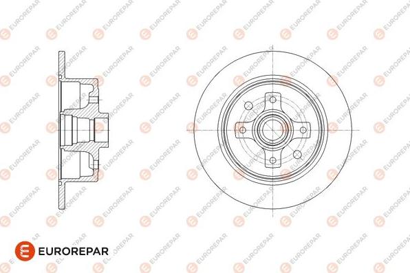 EUROREPAR 1667853980 - Brake Disc autospares.lv