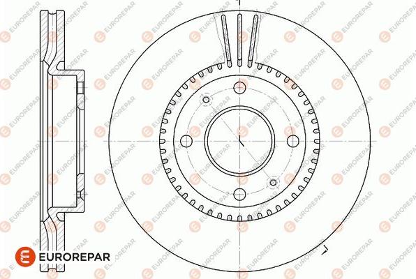 EUROREPAR 1667853180 - Brake Disc autospares.lv