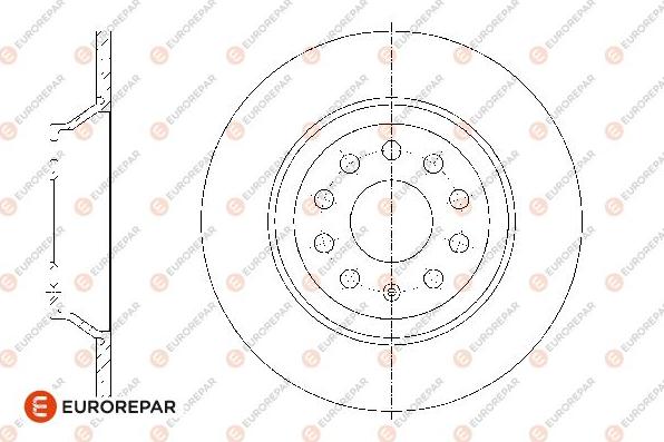 EUROREPAR 1667864980 - Brake Disc autospares.lv