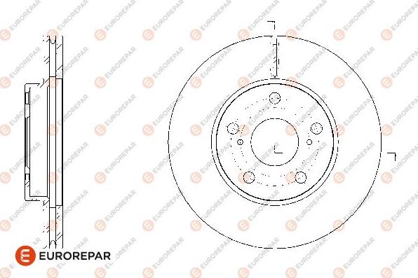 EUROREPAR 1667864880 - Brake Disc autospares.lv