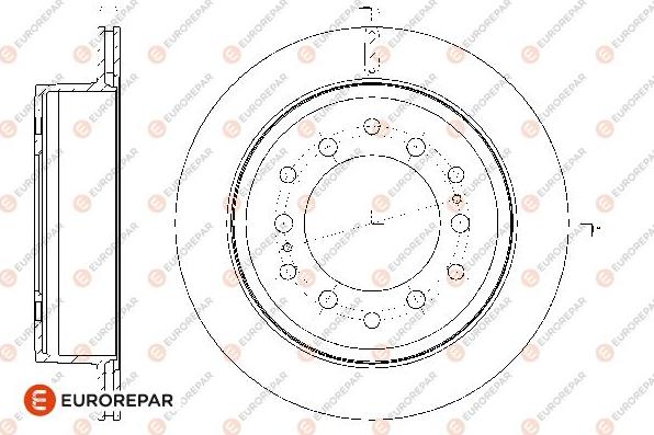 EUROREPAR 1667865580 - Brake Disc autospares.lv