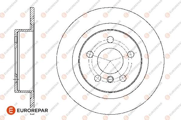 EUROREPAR 1667866280 - Brake Disc autospares.lv