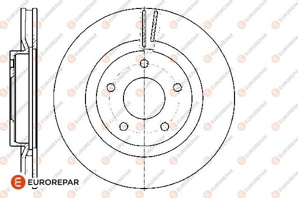 EUROREPAR 1667860380 - Brake Disc autospares.lv