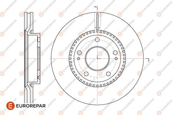 EUROREPAR 1667860280 - Brake Disc autospares.lv