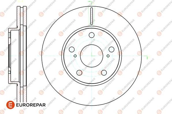 EUROREPAR 1667861380 - Brake Disc autospares.lv