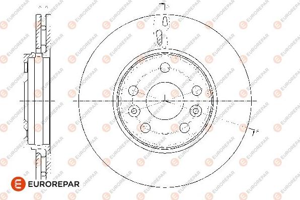 EUROREPAR 1667861780 - Brake Disc autospares.lv