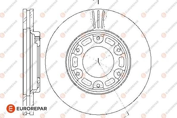 EUROREPAR 1667867480 - Brake Disc autospares.lv