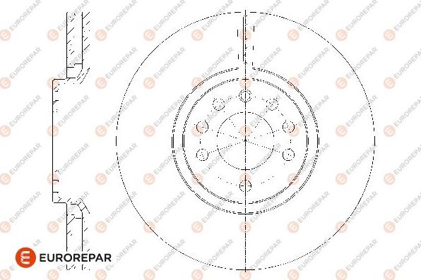 EUROREPAR 1667867180 - Brake Disc autospares.lv