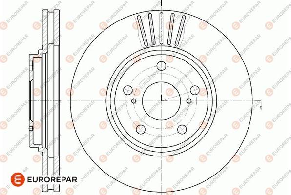 EUROREPAR 1667867780 - Brake Disc autospares.lv