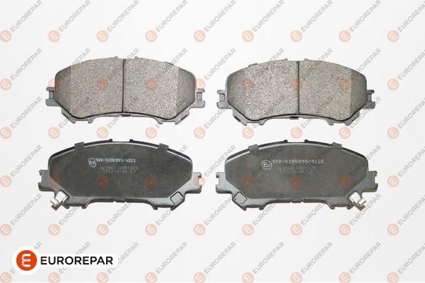 EUROREPAR 1667814380 - Brake Pad Set, disc brake autospares.lv