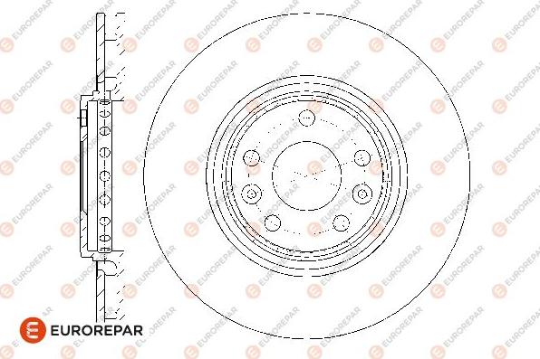 EUROREPAR 1667872680 - Brake Disc autospares.lv