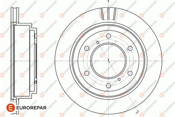 EUROREPAR 1667872380 - Brake Disc autospares.lv