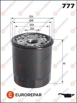 EUROREPAR 1616174880 - Oil Filter autospares.lv