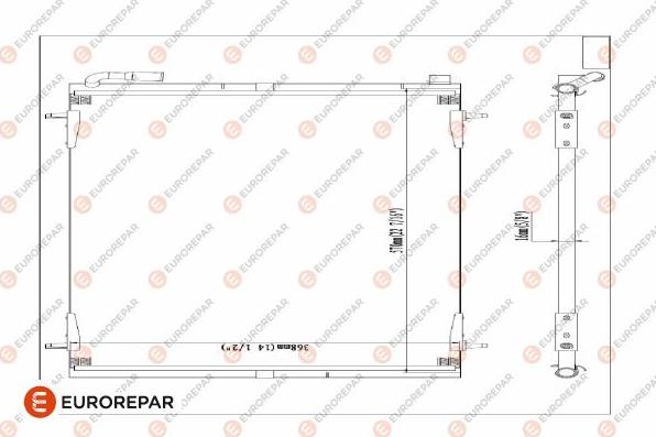 EUROREPAR 1610161180 - Condenser, air conditioning autospares.lv